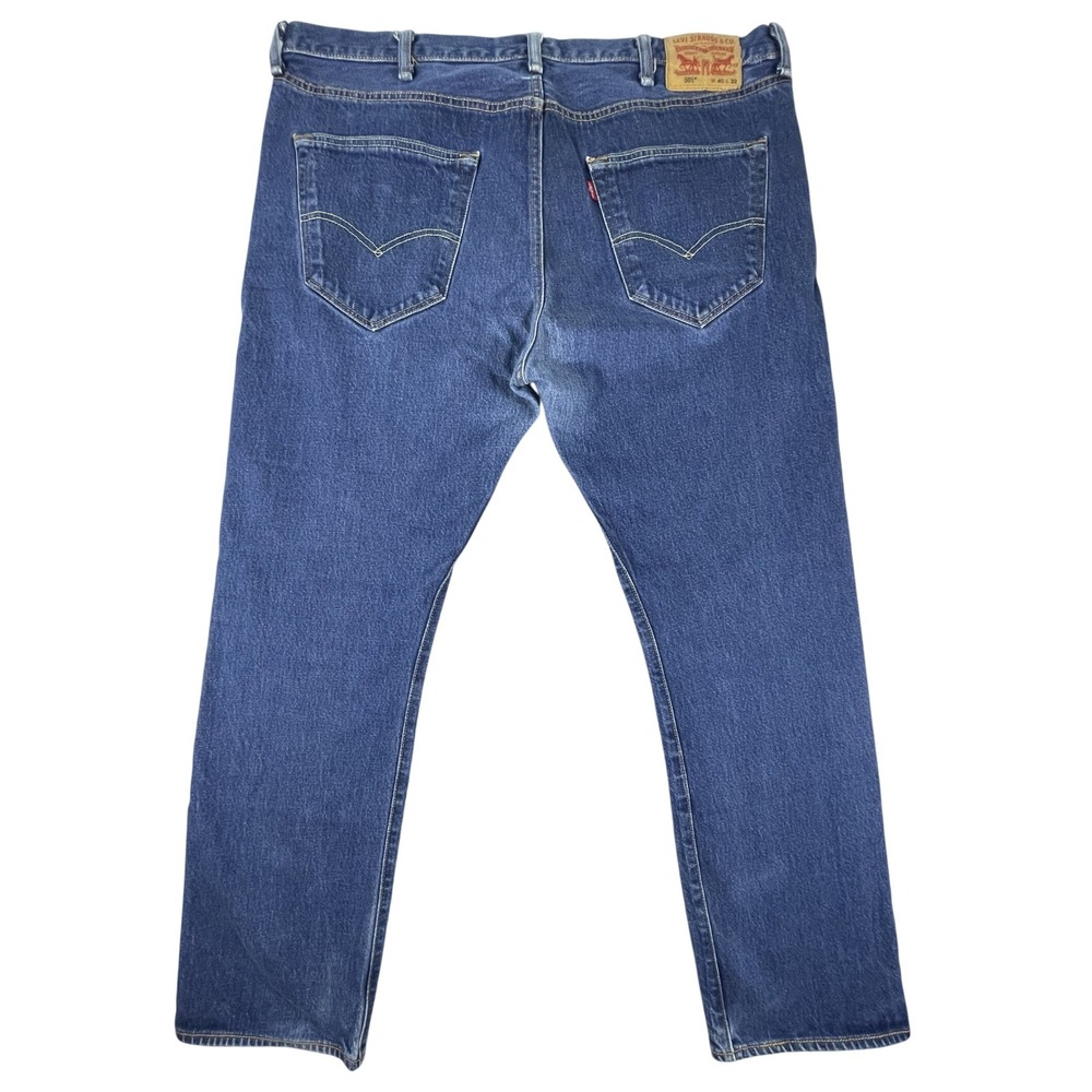 Levi's 501 Jeans Mens 40x32 Blue Original Fit Straight Leg Button Fly Denim